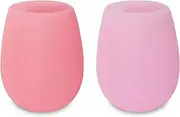 Avanti Silicone Stemless Wine Glass Set of 2, 350 ml, Pink/Magenta