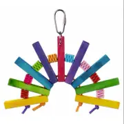 Super Bird Creations Balsa Peacock Small Medium Bird Toy, Parrot Toy Chewing toy