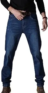 [JEShifangjiusu] Men's Casual Style Straight Fit Jeans Slim Stretch Skinny Denim Pants Classic Lightweight Relaxed Retro Jean, Dark Bluea3, 29