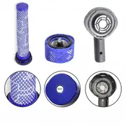 3Pcs Motor Rear Cover + Pre&Post HEPA Filter Set for Dyson V6 DC58 DC59 DC61