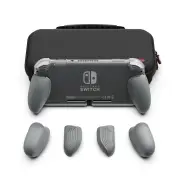 Skull & Co. GripCase Lite Bundle for Nintendo Switch Lite (with MaxCarry Case Lite) - Grey