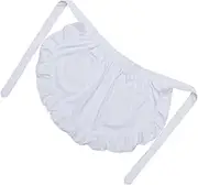 1pc Falbala Apron European Half Apron American Country Apron Pinafore Aprons for Women Flounce Apron Women Half Apron Waist Half Apron for Women Women's White European Style Server