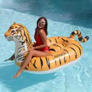 SALE Giant Tiger Pool Float Raft Inflatable Swimming Lounger Sea Bed Adults