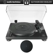 Audio-Technica Fully Manual Belt-Drive Turntable w/ 12" Rubber Mat Bundle
