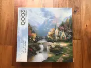 THOMAS KINKADE Painter of Light Mountain Chapel Springbok 2000 Jigsaw Puzzle New