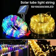 1 Pack Solar Rope Lights Outdoor Waterproof LED String Lights, Garland Fairy Garden Light Strings, Outdoor Christmas Halloween Wedding Party Decor, 7M-50Led/12