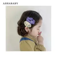 在飛比找蝦皮商城優惠-ASHABABY 蕾絲刺繡花朵髮夾二件組