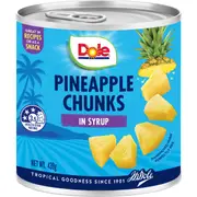 Dole Premium Tropical Pineapple Chunks In Syrup 439g