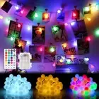 ALOVECO Outdoor String Lights 16ft 50 LED Battery Operated RGB (16 colors)