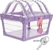 PERSELOSO Pirate Treasure Chest Box Toys Box Storage Organizer Small Toy Holder Lock Crafted Treasure Chest for Boys and Girls for Home Decor