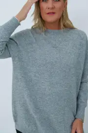MerinoSnug Crew Neck – Alpaca Blend from Merino Wool Jumpers, Grey / L