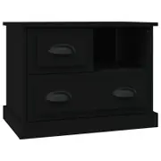 vidaXL Bedside Table Nightstand Lamp Stand Bedroom Storage Side Cabinet Black