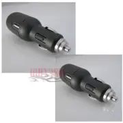 2X DUAL PORT USB CAR CHARGER ADAPTER BLACK GALAXY NOTE NEXUS OPTIMUS G L9 G2 GPS