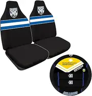 Sperling Canterbury Bulldogs Official NRL Seat Cover and Steering Wheel Cover Combo