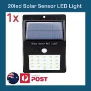 20 LED Solar Powered PIR Motion Sensor Security Wall Garden Light Lamp Outdoor