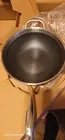 Pampered Chef - 12" Stainless Steel "HEX" NONSTICK WOK with GLASS LID