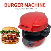 Burger Maker Hamburger Press Patty Maker Non-Stick Multifunction Beef BurgerOmelette Steak Breakfast Machine US Plug Red