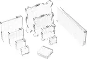 Acrylic Stamp Blocks Set With Grid and Grip - Easy-to-Use Stamping Tools for Crafts Ornaments (Style 2)