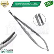 Castroviejo Needle Holder 7" Curved Smooth Tip Micro Surgical Inst German Grade