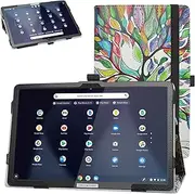 [Bige] for Lenovo Chromebook Duet 3 11 Case,PU Leather Folio 2-Folding Stand Cover for Lenovo Chromebook Duet 3 (Model Number:82T6001HUS) 11" 2-in-1 Tablet,Love Tree