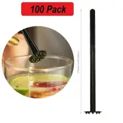 Swizzle Lemon Muddler for Cocktail and Ice Tea Drinks (Pack of 100) Black, 170mm