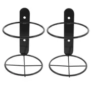 Wall Mounted Wine Rack Black Holder for Single Bottle Display