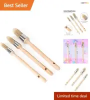 Trim Painting Tool Set - 3 Pack Small Brushes for Precision Edging & Touch-Ups