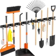 Broom Holder Wall Mount, 2 Pack Improved Broom Holder, Non-slip Mop and Broom...