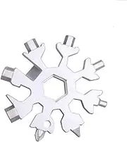 AIMALL 18 in 1 Stainless Multi-Tool Snowflake Keychain Wrench Screwdriver Bottle Opener, Compact, Portable, Available