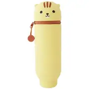 Lihit Lab Cute Animal Pencil Case with Stand Yellow Squirrel