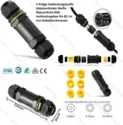 5-pin connection sleeve cable connector sleeve waterproof IP68 1 to 14mm DHL