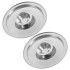 2 Pcs Kitchen Accessory Stainless Steel Pot Lid Cylinder Head Can Cover