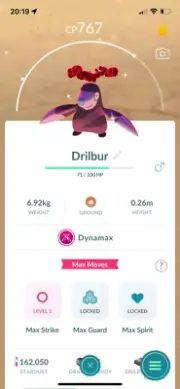Pokémon Go ✨ Shiny ✨ Drilbur (Dynamax) ✨ - Ultra Friend Trade Available ✅
