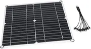 1Set Solar Charger Panel with Controller Mono Solar Cell for Outdoor Use Efficient Battery and Charging Lightweight and Portable Black