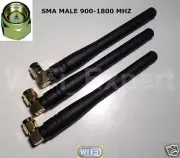 3 x HIGH GAIN 2 - 3dBi 900 - 1800 MHz SMA male Right angle GSM GPRS Antenna USA