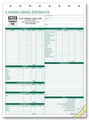 1000 Landscaping Estimate Forms - 3 Part Carbonless Nebs/Deluxe No. 6571