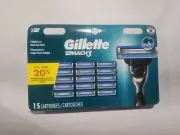 Gillette Mach3 Razor Blade Refills, 15 Cartridges