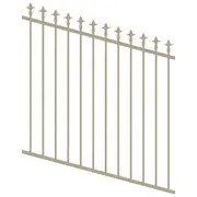 ProtectorAl 0350-1200W x 1200H Paperbark Spear Top Pool Fence Panel Raked Up to 15º
