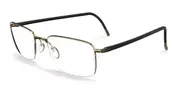 Silhouette Illusion Nylor 5560/75 7530 Men's Glasses Black Size 52 - Private Health Rebate - Blue Light Block Available