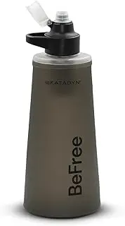 Katadyn BeFree AC 1L Soft Water Filter Bottle in Black, Double-Layer Ultralight & Collapsible Flask, Activated Carbon Filter Improves Taste and Odors, Ideal for Hiking, Sports, Travel, Emergency