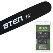 8TEN 16" Chainsaw Guide Bar & Chain .063 3/8 60DL for Stihl 039 041 064 032 031