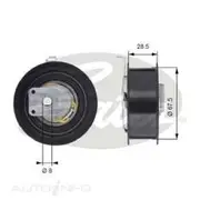 Gates Timing Belt Tensioner Pulley - T43110