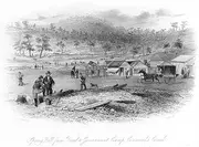 Victoria Australia 1856 Nspring Hill from The Road to Government Camp CreswickS Creek Steel Engraving Australian 1856 Poster Print by (24 x 36)