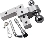 Trailer Hitch Trailer Hitch Lock 6'' Adjustable Towing Hook 2" Receiver Dual Ball Trailer 2" & 2-5/16'' 5000 Lb for Travel Car