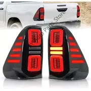 1Pair Smoke LED Rear Tail Light Brake Lamp Assembly For Toyota Hilux 2015-2021