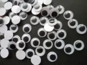 300x Google Googly Eyes Joggle Moveable Black Eye Wiggly Craft Stick On Adhesive