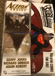 2 Superman Posters, Action and Superman Confidential 2006 Geoff Johns 11x33