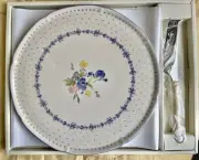 Vintage BLUE PEONY NIKKO CHEESE PLATE WITH KNIFE ** The ONLY 1 on eBay !! RL