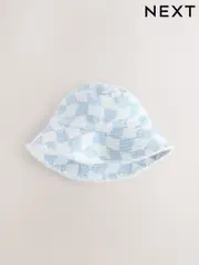 Blue/Ecru Wash Bucket Hat (1-16yrs) (AK1465) | $15 - $24