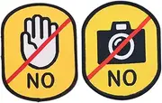 TOYANDONA 2pcs Vest Patches Service Identification Stickers Hook Loop Attachments for Do Not Pet Do Not Photograph Warning Signs for Safe Interactions